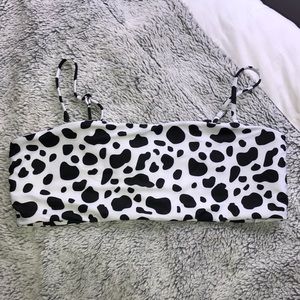 Cow print swimsuit top from Zaful